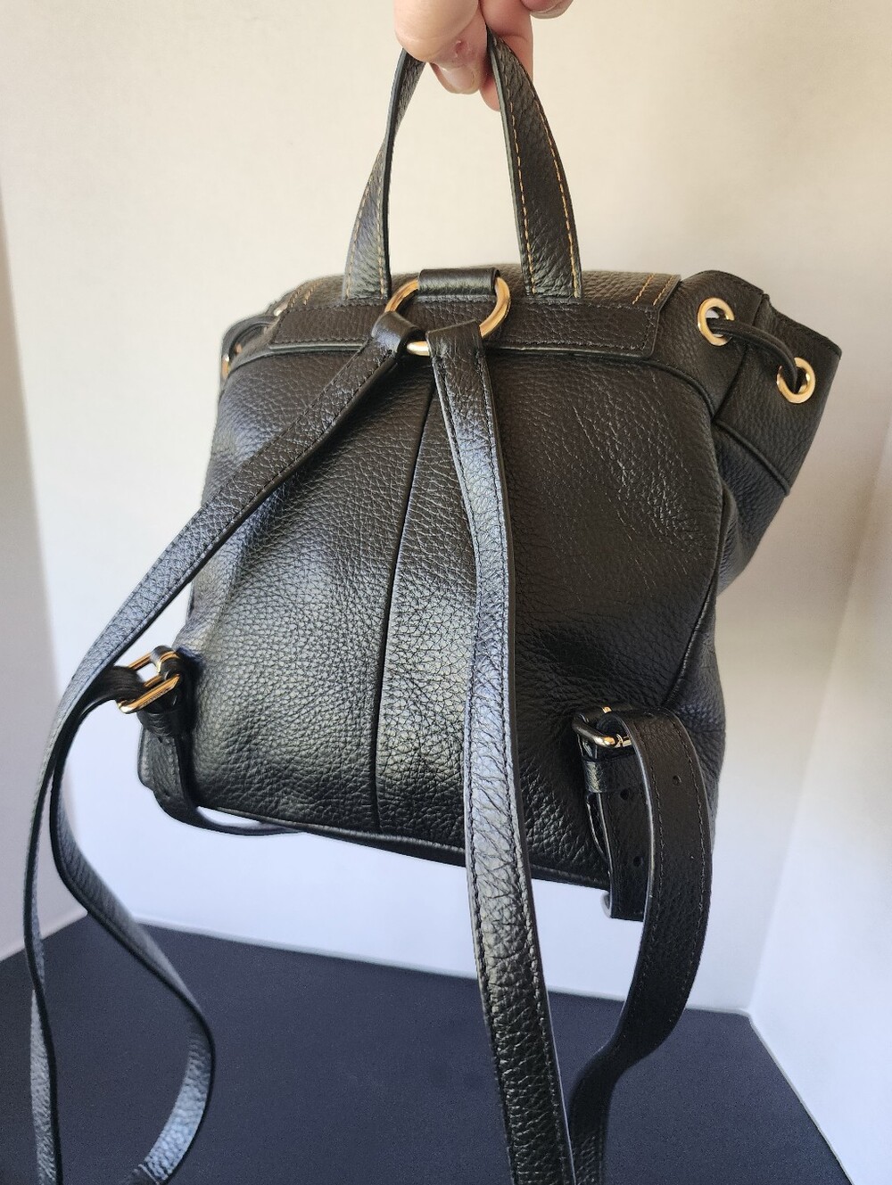 Coach Mini Pennie Black Leather Back Pack, EUC, 2021, $328 MSRP - Picture 2 of 6